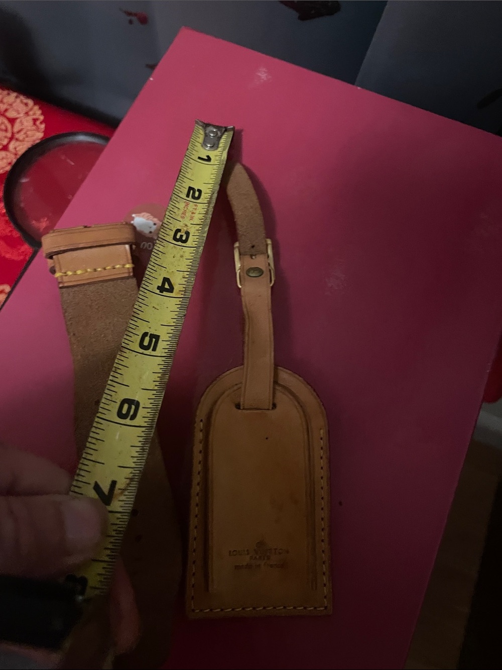 Louis Vuitton Tan Leather Luggage Tag and Strap - Picture 12 of 17